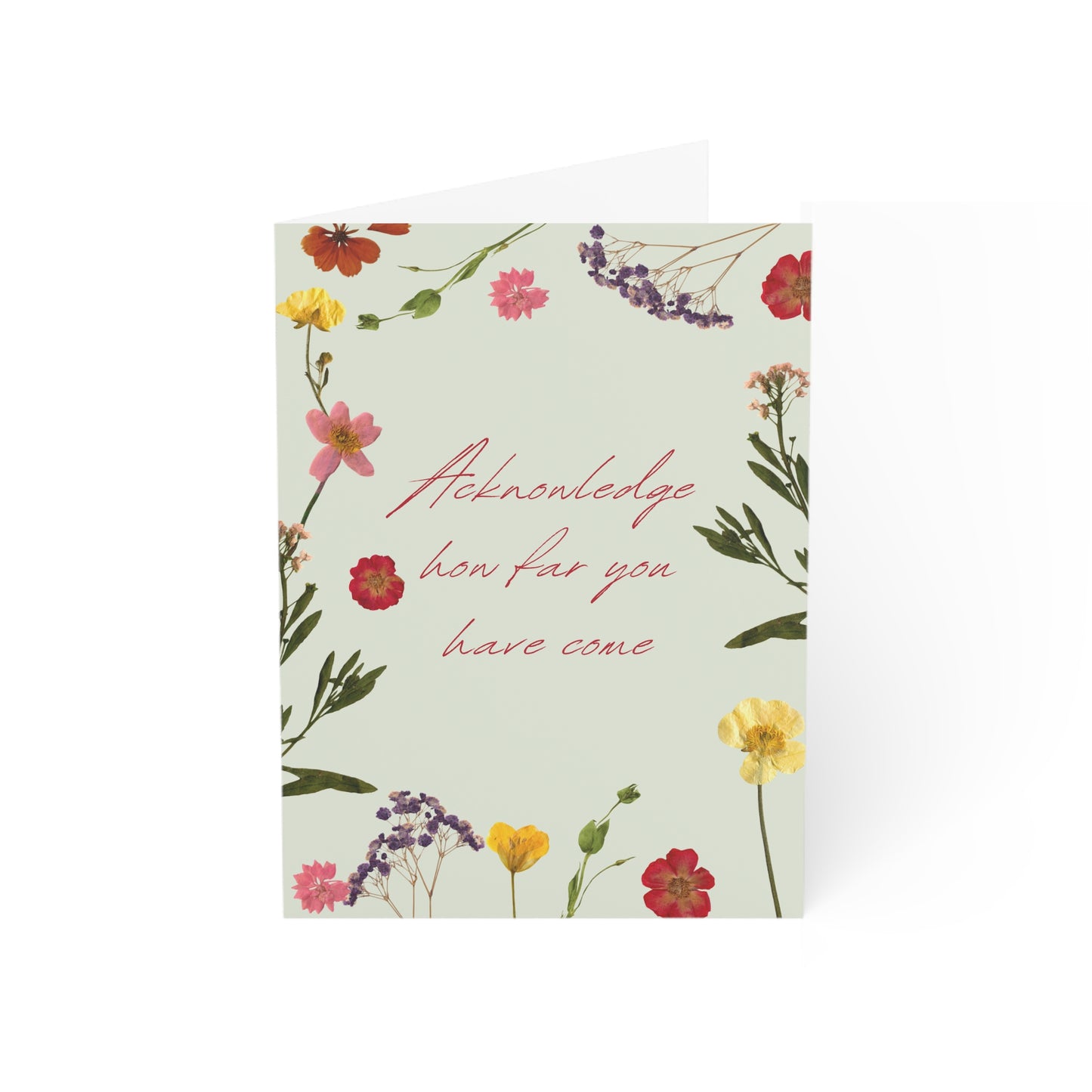 Acknowledge How Far You Have Come Greeting Cards (1, 10, 30, and 50pcs)